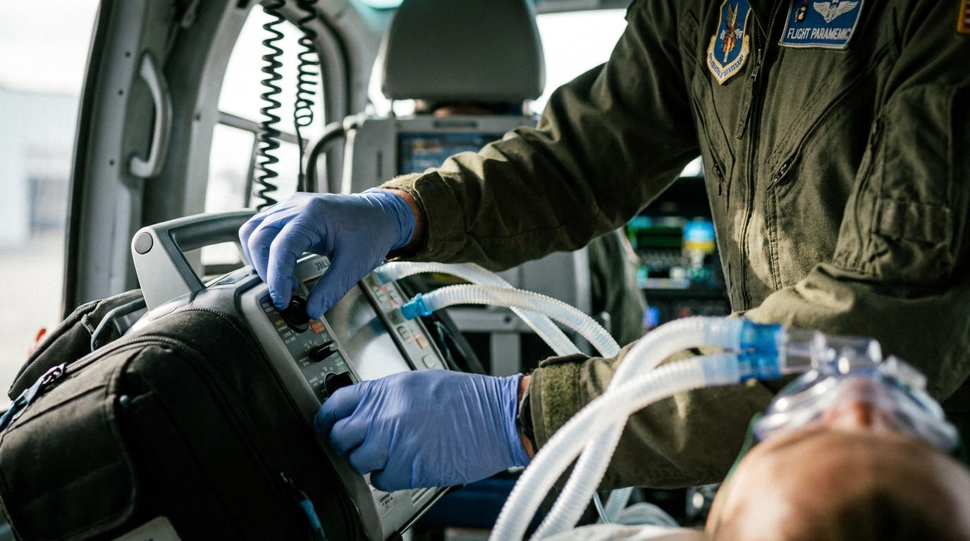 Automated Ventilation Maintains Target Minute Volume in Helicopter Rescue Simulation