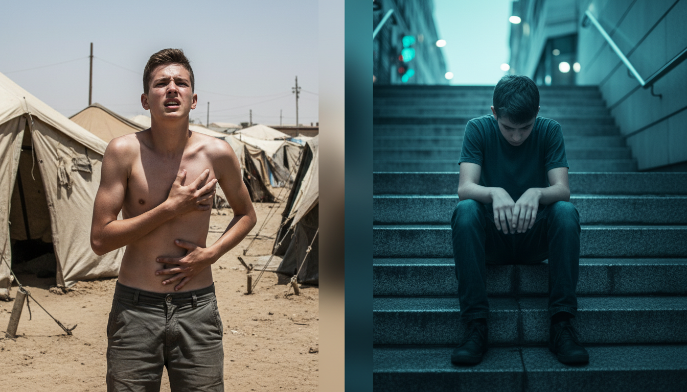 Post-Displacement Environments Drive Distinct Psychiatric Symptoms